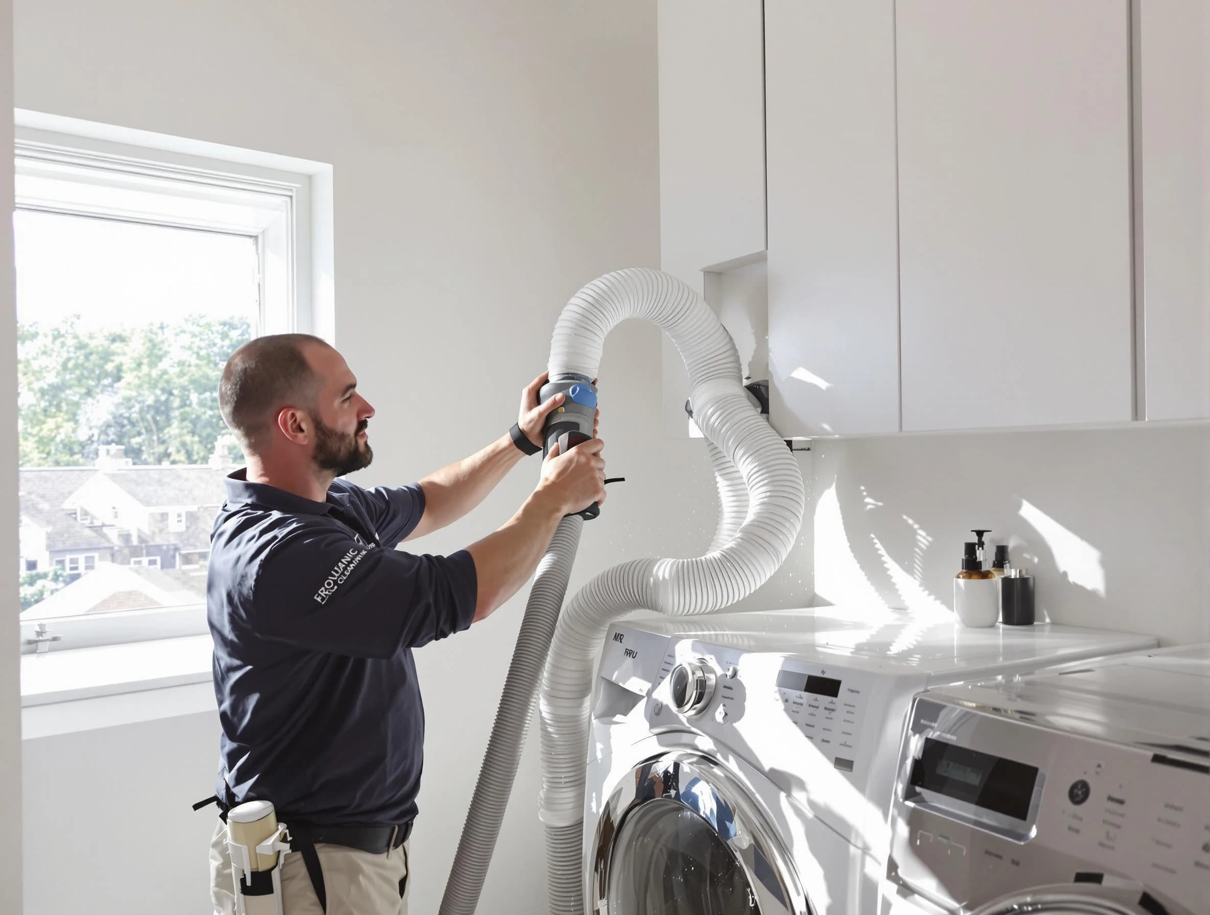 Certified Glendale Dryer Vent Cleaning technician performing dryer vent cleaning in Glendale