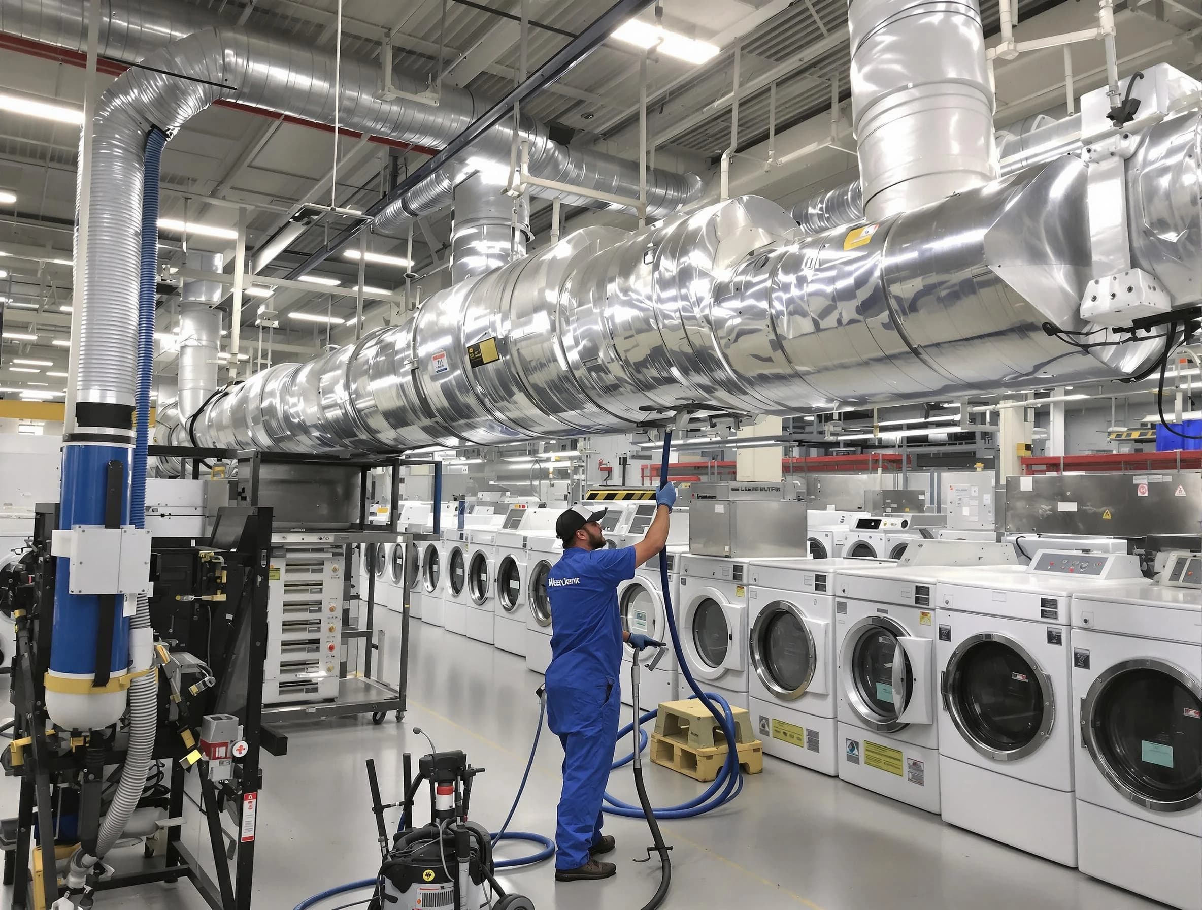 Glendale Dryer Vent Cleaning team performing heavy-duty industrial dryer vent cleaning in Glendale