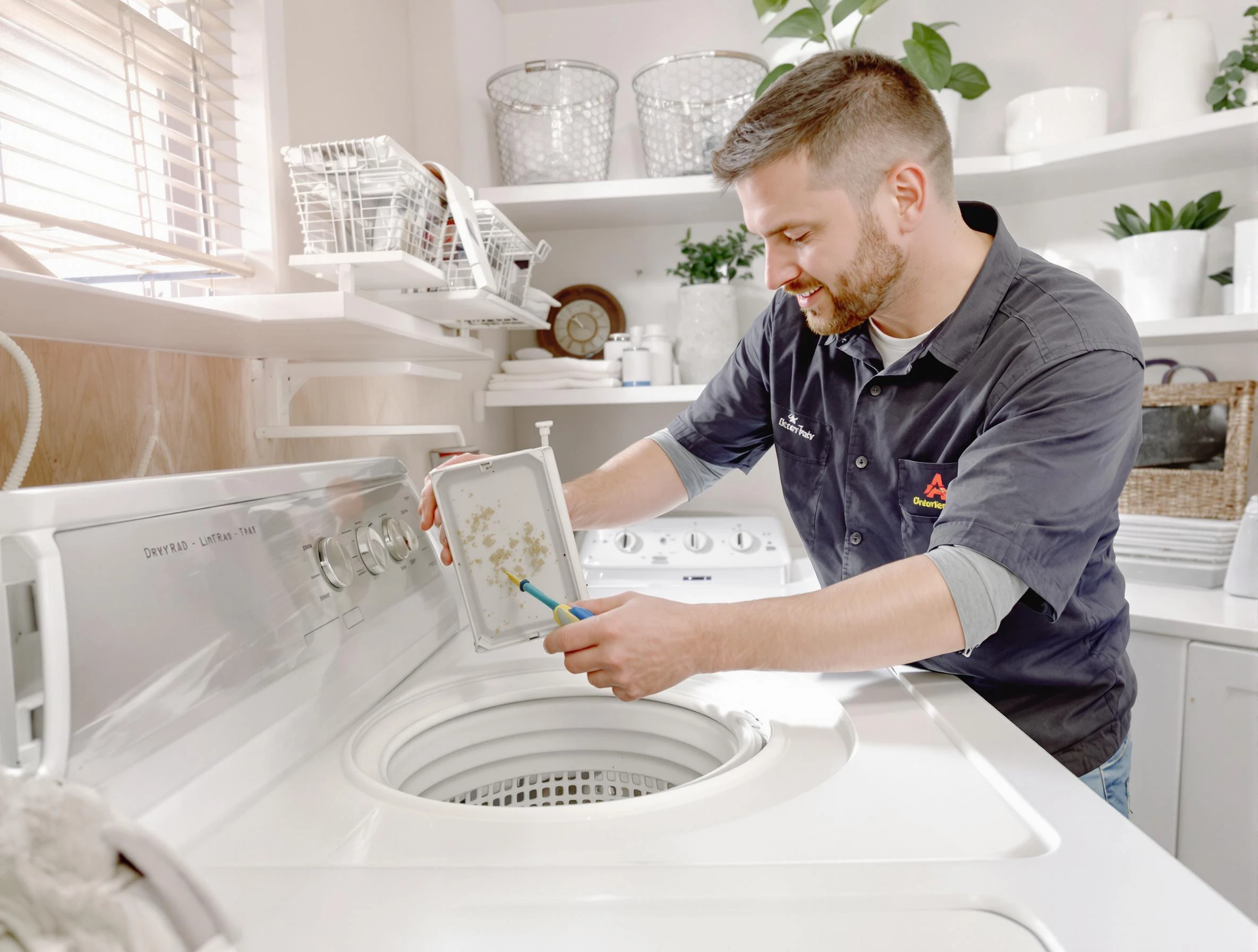 Cleaning Dryer Lint Trap in Glendale