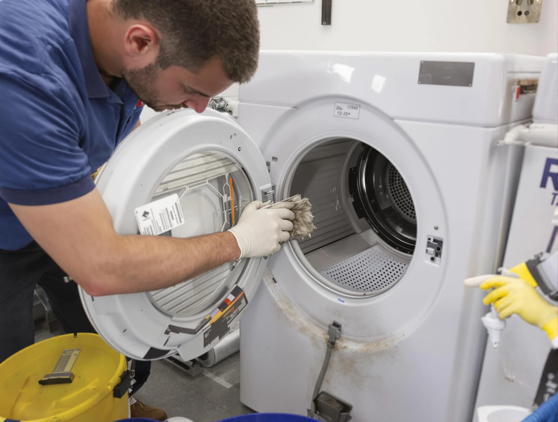 Glendale Dryer Vent Cleaning specialist performing detailed lint trap cleaning service in Glendale